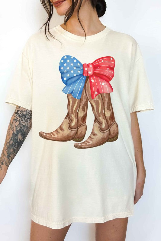 AMERICAN COWBOY BOOTS OVERSIZED TEE