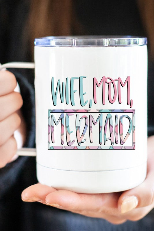 Wife Mom Mermaid Travel Mug